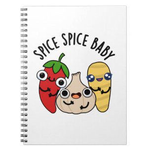 Spice Spice Baby Funny Food Pun Notitieboek