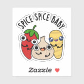 Spice Spice Baby Funny Food Pun Sticker (Vel)