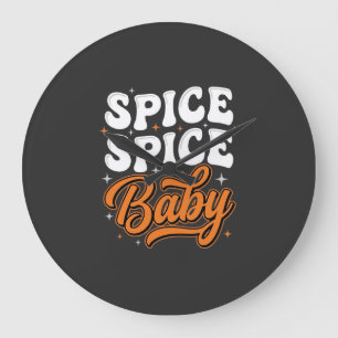 Spice Spice Baby Halloween Retro Typografie Ontwer Grote Klok