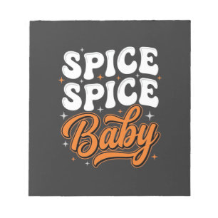 Spice Spice Baby Halloween Retro Typografie Ontwer Notitieblok