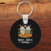 Spice Spice Baby Kawaii Pumpkin Spice Latte Lover Sleutelhanger (Voorkant)