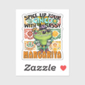 Spice up je Cinco, Sassy Margarita, Mexicaans Sticker (Vel)