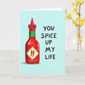 Spice Up My Life Hot Sauce Card Kaart (Gele Bloem)