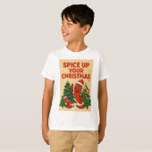 Spice Up Your Christmas – Hot Pepper Holiday Cheer T-shirt (Voorkant volledig)