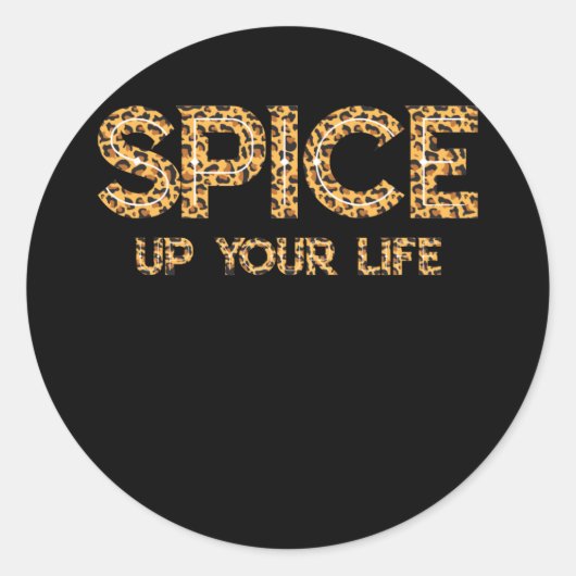 Spice up your Life Leopard Ronde Sticker (Voorkant)