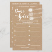 Spice vrijgezellenfeest game engels spaans (Voorkant / Achterkant)