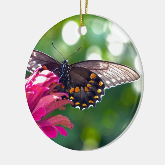 Spicebush Swallowtail Keramisch Ornament (Links)