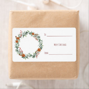 Spiced Kerstfeestmaal, grote cadeauetiketten Etiket