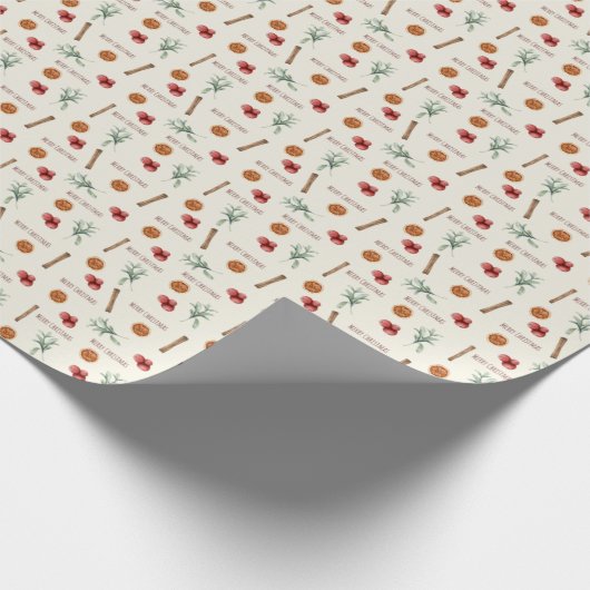 Spiced-kerstfeestpatroon Cadeaupapier (Hoek)