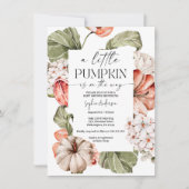 Spiced Pumpkin Een beetje pompoen Baby shower Kaart (Voorkant)
