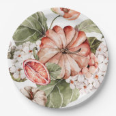 Spiced Pumpkin Een beetje pompoen Baby shower Papieren Bordje (Voorkant)