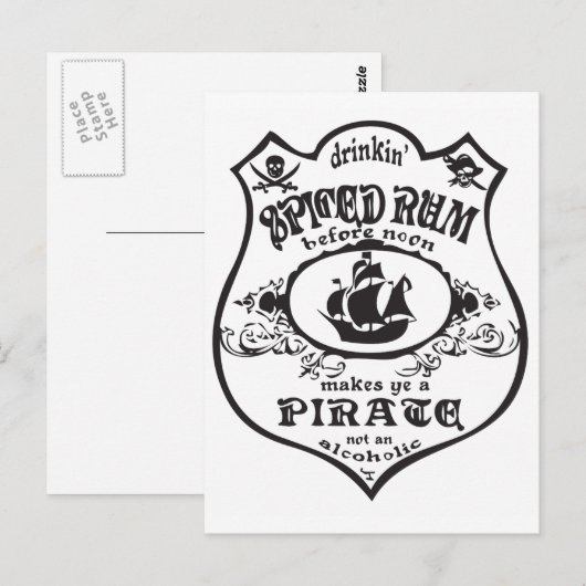 Spiced Rum Pirate Briefkaart (Voorkant / Achterkant)