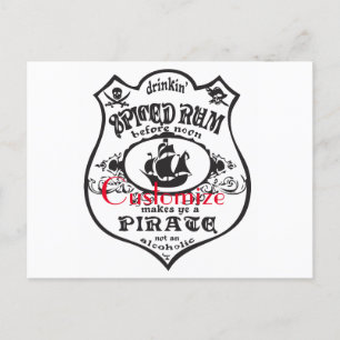 Spiced Rum Pirate Drink Thunder_Cove Briefkaart