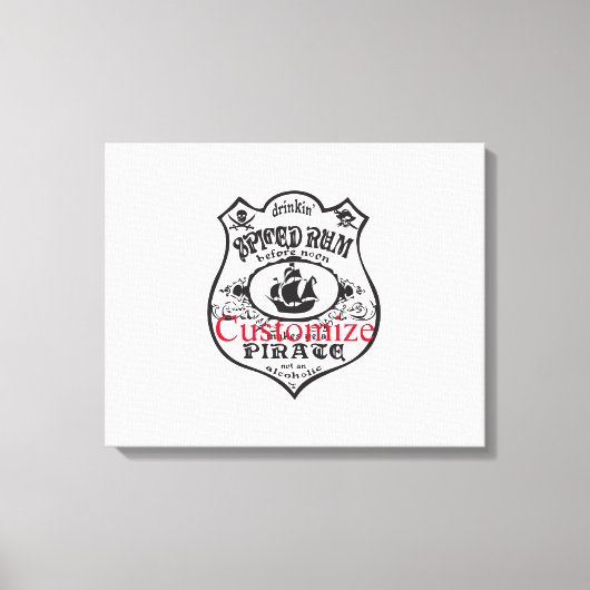 Spiced Rum Pirate Drink Thunder_Cove Canvas Afdruk (Voorkant)