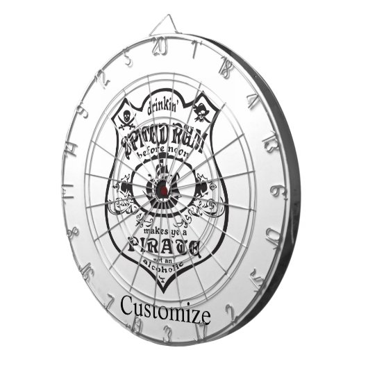 Spiced Rum Pirate Drink Thunder_Cove Dartbord (Voorkant Rechts)