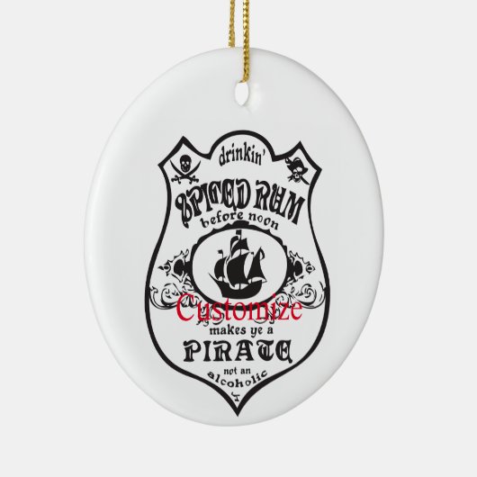 Spiced Rum Pirate Drink Thunder_Cove Keramisch Ornament (Rechts)