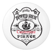 Spiced Rum Pirate Drink Thunder_Cove Keramische Knop (Voorkant)