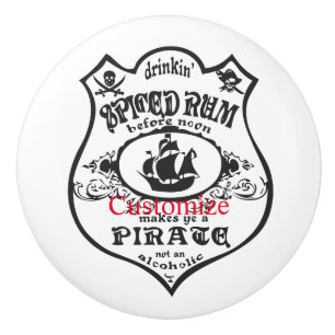 Spiced Rum Pirate Drink Thunder_Cove Keramische Knop