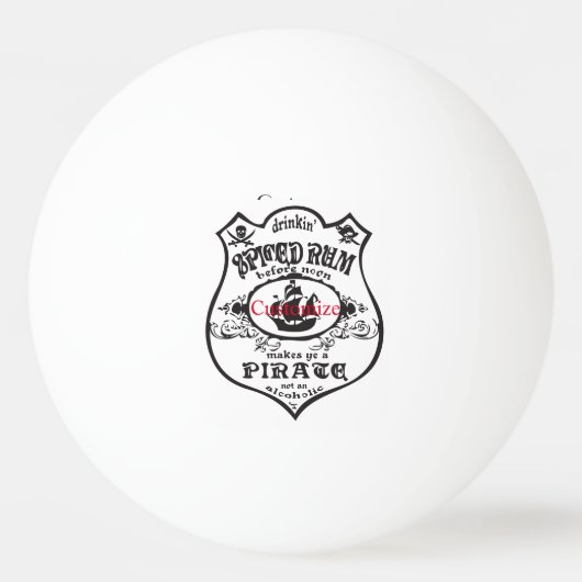 Spiced Rum Pirate Drink Thunder_Cove Pingpongbal (Voorkant)
