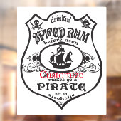Spiced Rum Pirate Drink Thunder_Cove Raamsticker (Vel 2)
