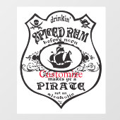 Spiced Rum Pirate Drink Thunder_Cove Raamsticker (Vel)