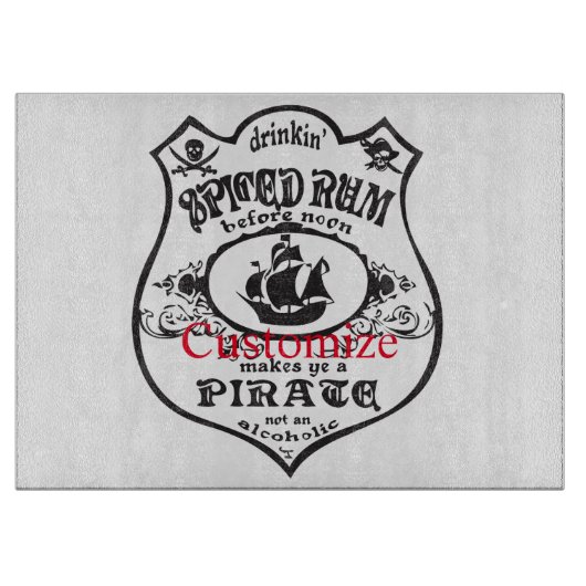 Spiced Rum Pirate Drink Thunder_Cove Snijplank (Voorkant)