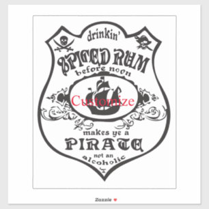 Spiced Rum Pirate Drink Thunder_Cove Sticker