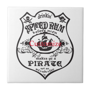Spiced Rum Pirate Drink Thunder_Cove Tegeltje