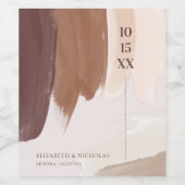 Spiced Terracotta | Monogram Wijnlabel voor wedden Wijn Etiket (Enkel label)