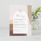 Spiced Terracotta | Weddenstabel - Hartelijk dank Bedankkaart (Staand voorkant)