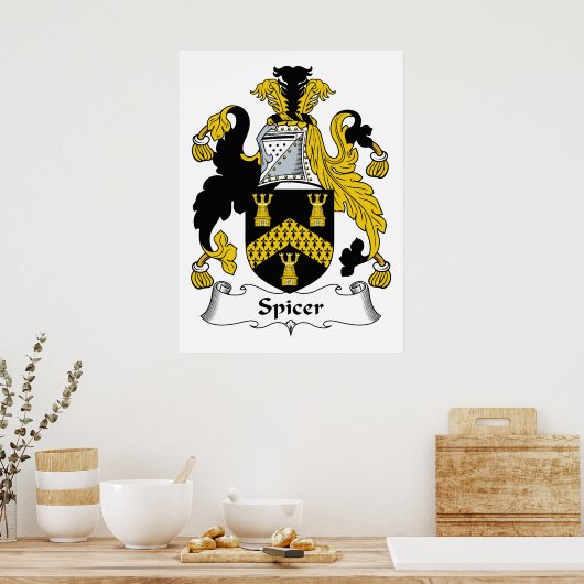 Spicer Family Crest Poster (Keuken)