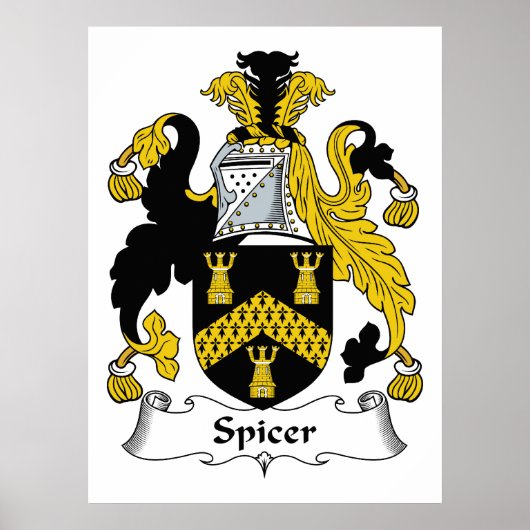 Spicer Family Crest Poster (Voorkant)