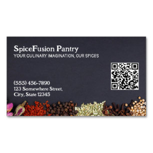 Spices Chef Custom QR Magnetisch Visitekaartje