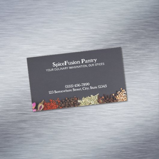 Spices Chef Magnetisch Visitekaartje (Voorbeeld)