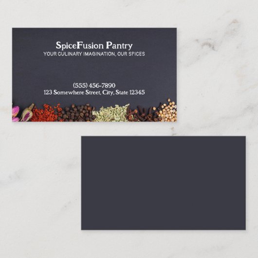 Spices Chef Visitekaartje (Voorkant / Achterkant)