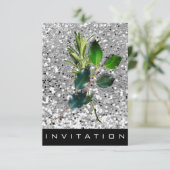 Spices Italiaanse Chef Dinner House Silver Glitter Kaart (Staand voorkant)