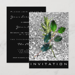 Spices Italiaanse Chef Dinner House Silver Glitter Kaart