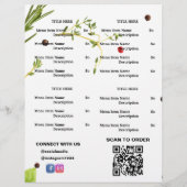Spices Thema Restaurant Afhaalmenu met QR-code Flyer (Achterkant)