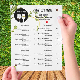 Spices Thema Restaurant Afhaalmenu met QR-code Flyer
