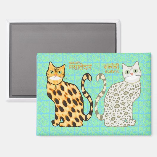 Spicey & Bashful Kat Magneet (Voorkant / Achterkant)