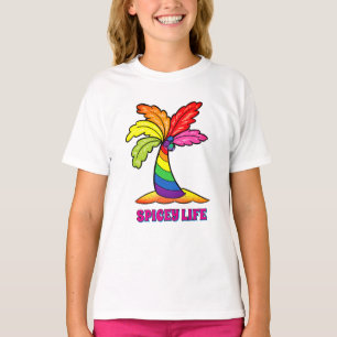 SPICeY LIFE Regenboogpalm T-shirt