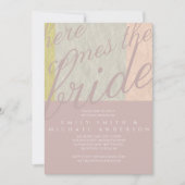 Spicey Typography Script Modern minimalist Wedding Kaart (Voorkant)