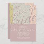 Spicey Typography Script Modern minimalist Wedding Kaart (Voorkant / Achterkant)