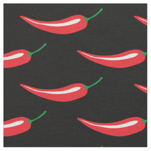 Spict hot red chili pepper DIY fabric Stof