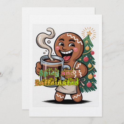 Spicy and Caffeinated Kaart (Voorkant / Achterkant)