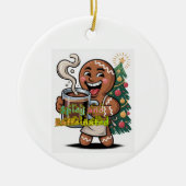 Spicy and Caffeinated Keramisch Ornament (Voorkant)