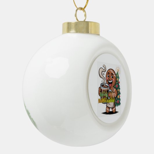 Spicy and Caffeinated Keramische Bal Ornament (Links)