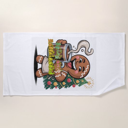 Spicy and Caffeinated Strandlaken (Voorkant)