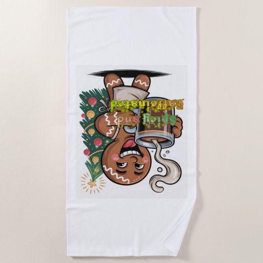 Spicy and Caffeinated Strandlaken (Voorkant)