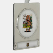 Spicy and Caffeinated Verzilverd Banner Ornament (Rechts)